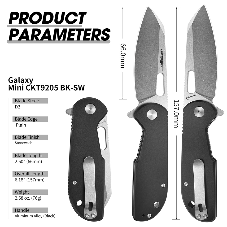 TONIFE Galaxy Mini CKT9205 Kat - Edc Concealed Carry Knife incelemesi ve fiyatı