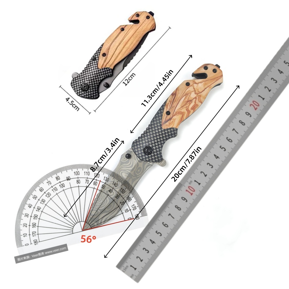 Şam Desenli Katlanır Bıçak Kes - Edc Concealed Carry Knife incelemesi ve fiyatı